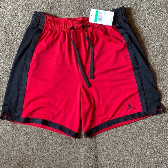 Jordan Dri-Fit DH9077-687 Men's Red Drawstring Basketball Athletic Short Size XL - Picture 2 of 4